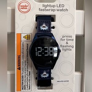 Wonder Nation Navy Shark LED Watch